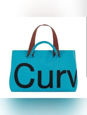 Curves By Sean Brown Cerulean Knit Tote Bag